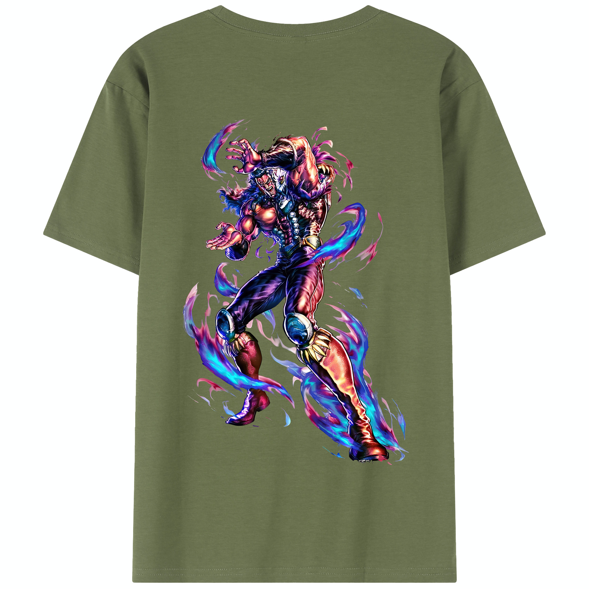 （画像用） 北斗の拳 Fist of the North Star 綿100％半袖Tシャツ（背面プリント）